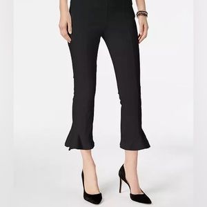 INC ruffled hem blk pants sz 10